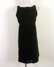 EUC BB Dakota Black Floral Eyelet Shift Dress Little Black Dress SZ 2