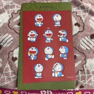 GUCCI x Doraemon Collaboration Japan Limited Notebook Sticker set of 2