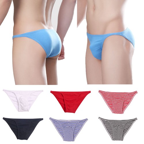 Sexy Ropa Interior Para Hombres Tanga Calzoncillos Rayas Cintura Baja U Bolsa Bikinis Calzoncillos EE. UU. - Imagen 1 de 32
