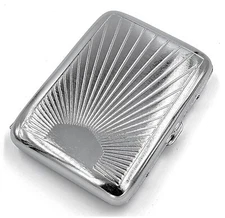 Classic Metallic Silver Color Double Sided Cigarette Case for Regular and King S