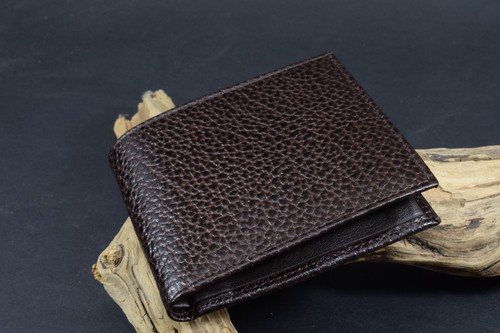 CARTERA BILLETERA HOMBRE MARRON HECHO A MANO GENUINA PIEL CUERO CARABU ROMA 46 - Bild 6 von 13