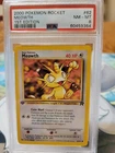 MEOWTH 1ST EDITION TEAM ROCKET  POKEMON WOTC CARD #62 PSA 8 NEAR MINT- MINT  NEW