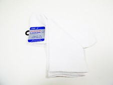 Mens Womens White Cotton Crew Socks size 9-11 Boys Girls Sport Sock Solid 1 pair