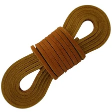 TOFL Leather Boot Laces-1 Pair Tan 72 Inches Long-Easy Sizing Cut to Fit 