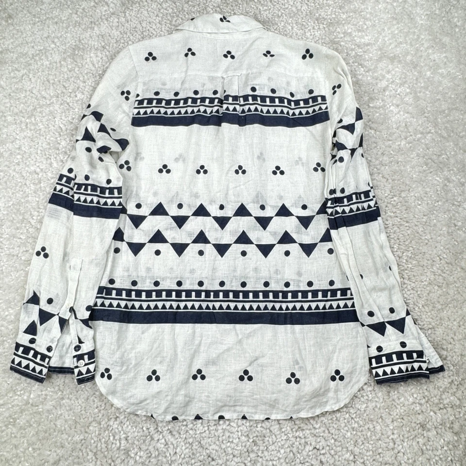 J. Crew Camp Popover in Roller Girl azul marinho estampa branca feminina 6 - Imagem 2 de 4