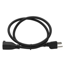 3-Foot Black Power Extension Cord EXTCORD3FT-BL Plug Extension Outlet Support...