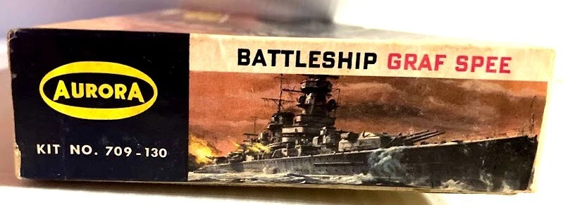 Unused New Aurora 1962 Graf Spee German Pocket Battleship Model Kit 1:600 Litho - Image 4 of 4