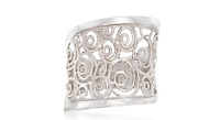Ross-simons Italian Sterling Silver Openwork Swirl Thin Ring Size 9 With Box Ross-simons Italian Sterling Silver Openwork Swirl Thin Ring Size 9 With Box