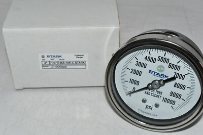 #ad NEW Stark Industries 46S 10K C 4#x27;#x27; 4.00 1 4#x27;#x27; NPT Pressure Gauge 0 10000 PSI $92.98