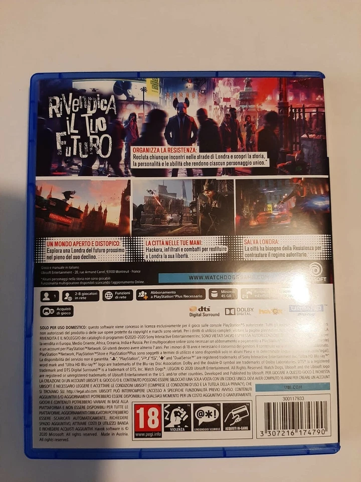 Watch Dogs Legion - Playstation 5  PS5 - PAL ITA COMPLETO, foto 3 di 3