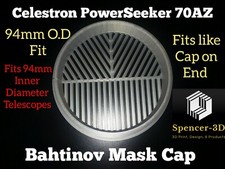 Celestron 70AZ Telescope Bahtinov Focus Mask cap. Fits 94mm I.D Telescope