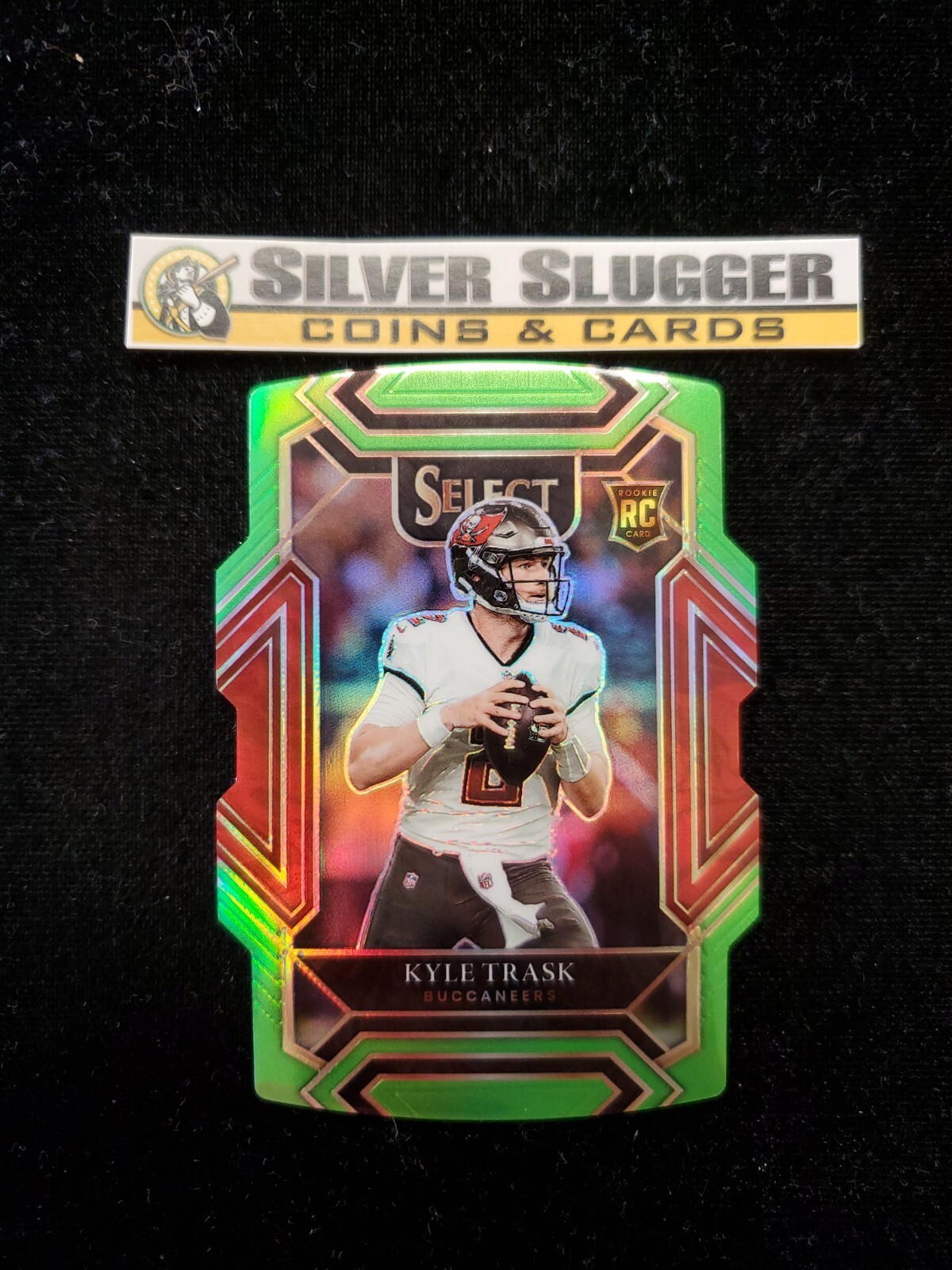 2021 Kyle Trask Select Club Die Cut Lime Green /349 RC Tampa Bay Buccaneers