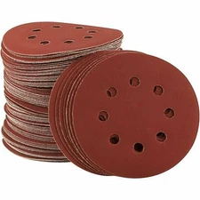 100PC 800 Grit 5" Sanding Discs 8-Hole Hook Loop Orbital Sander Sandpaper Disc