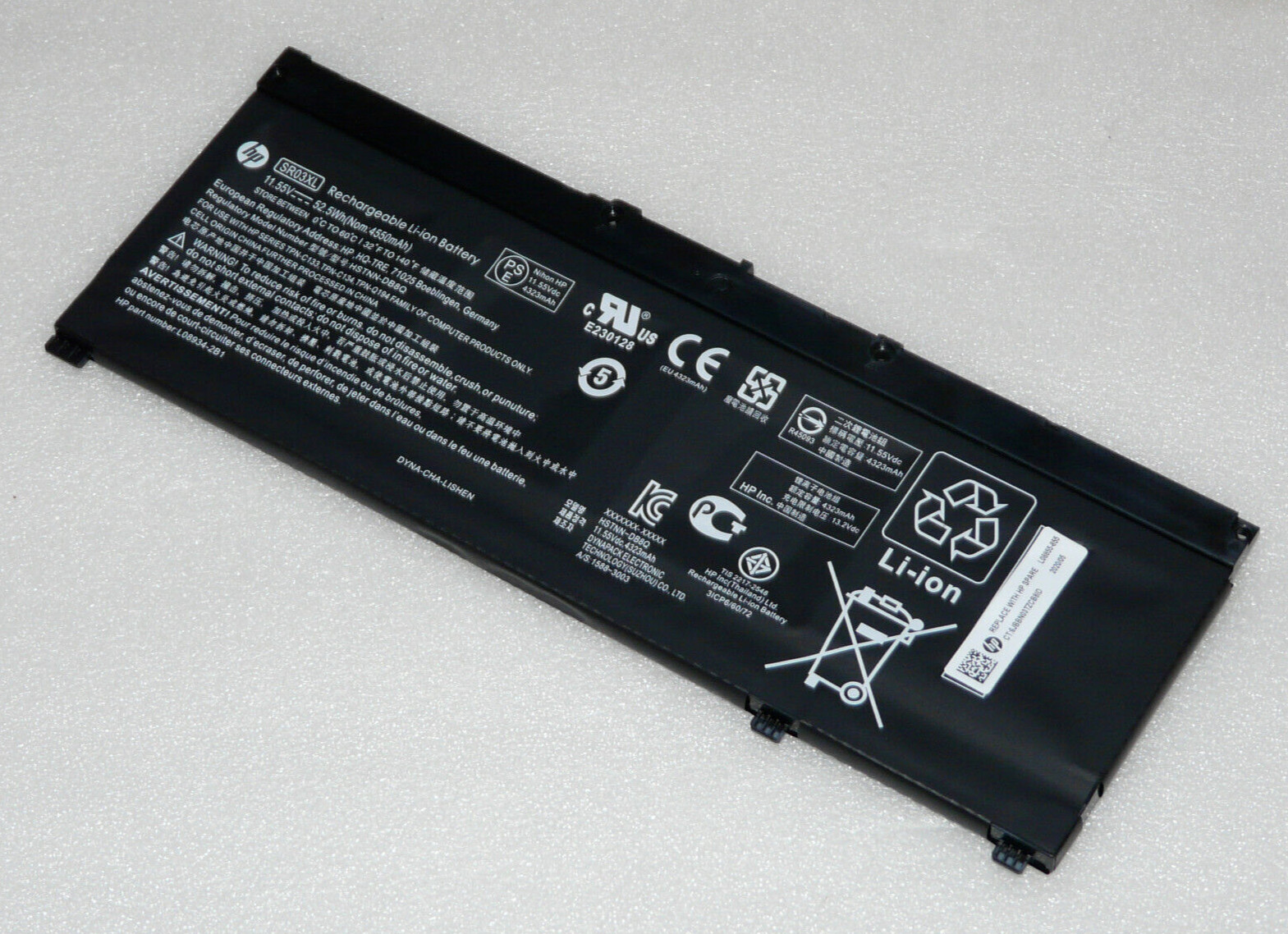Batteria Nuova HP SR03XL L08855-856 per HP ZBook 15v G5 e Pavilion 15
