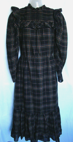 MNG Suit Organic Cotton Long Sleeve Plaid Dress sz.XS NWT - Picture 2 of 10