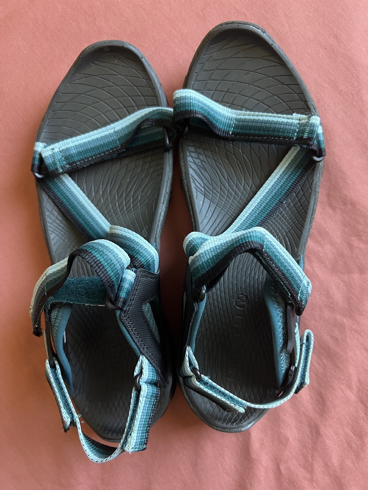 Classic Blue Strap Sport Vibram Sole Sandals women's Sz 9. | eBay
