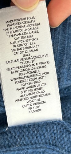 Polo Ralph Lauren Cable-Knit Wool-Cashmere Sweater Twilight Blue Heather - Picture 9 of 11