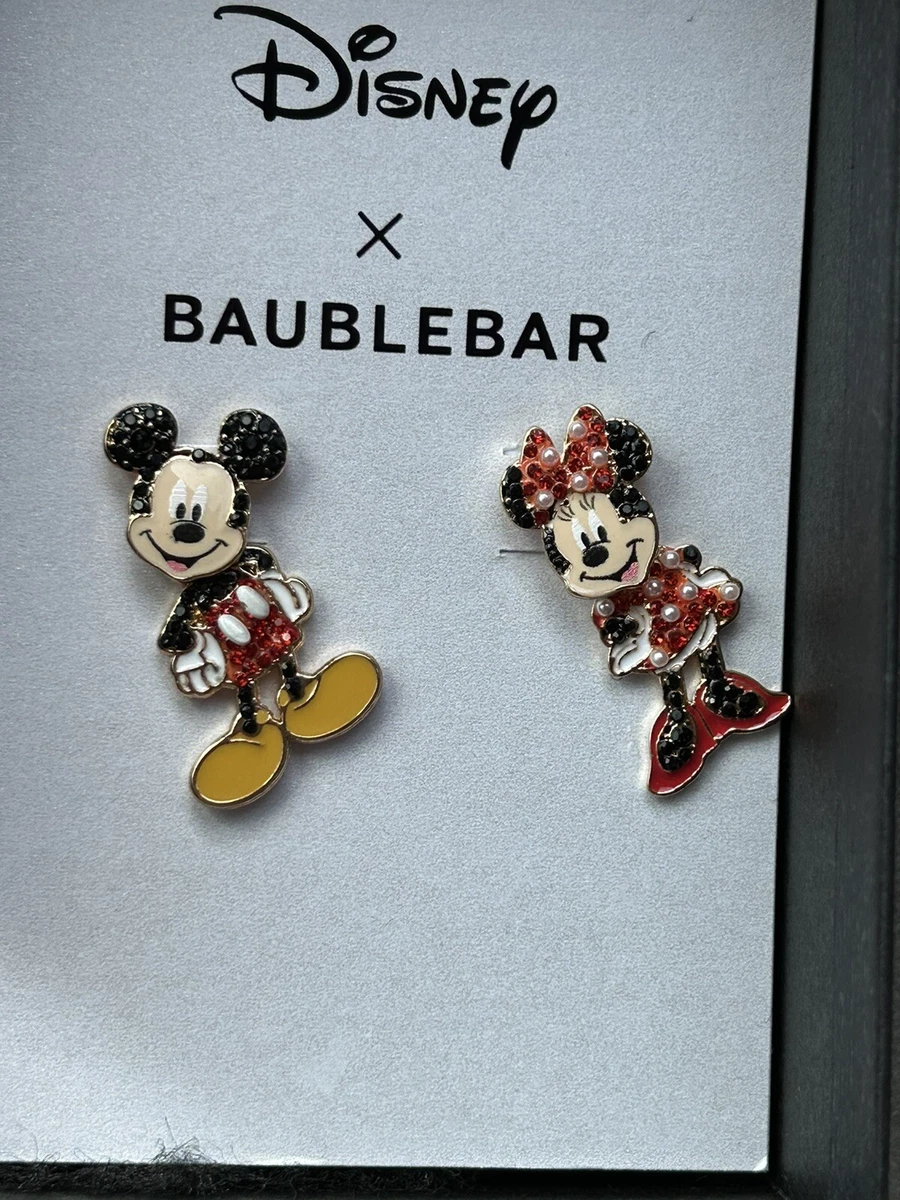 Disney x Baublebar Mickey Minnie Pearl and Rhinestone Dangle Earrings NIB eBay