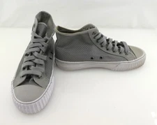 PF Flyers Shoes Center Reissue Hi Gray Cheque Sneakers Mismatch Womens 8/7.5