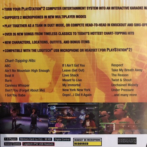 PLAYSTATION 2 PS2 KARAOKE REVOLUTION VOLUME 2 3 AND PARTY Complete CIB - Picture 8 of 9