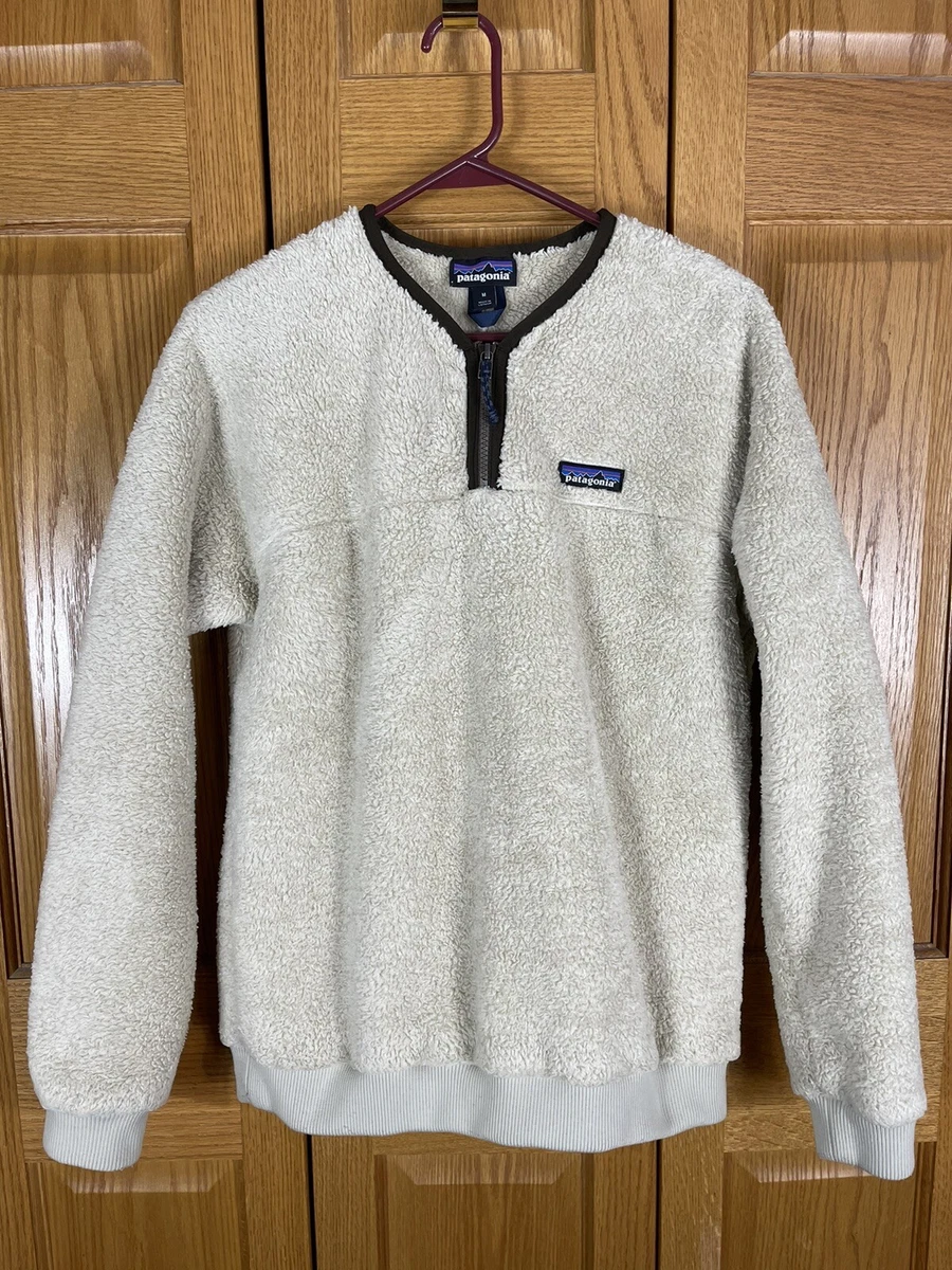 Patagonia Worn Wear Women’s Beige Double Sided Fleece 1/4 Zip Pullover Size  M