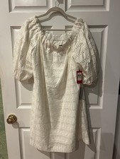 Plus size 18W Cream Vince Camuto Dress Off The Shoulder NWT 