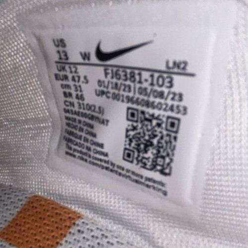 Nike Vapor Edge Pro 360 2 ‘Tennessee Vols’ Football Cleat FJ6381-103 Men’s 13 W - Picture 8 of 8