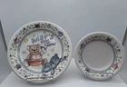 Baby's First Fiesta Ware Plate and Bowl Set  White 7 inch Homer Laughlin