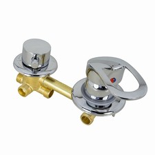 Einhebelmischer Armatur Duschkabine Duschtempel Dusche 4 fach Umschalt. D46 12cm