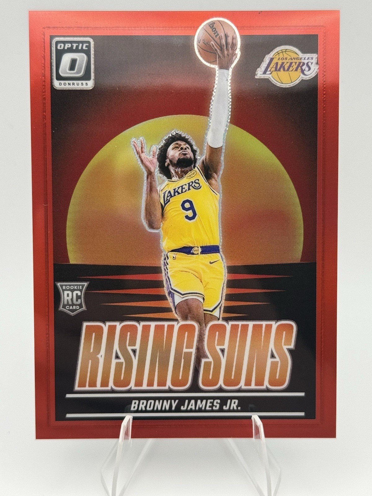 Bronny James 2024-25 Panini Donruss Optic - Rising Suns #5 Red Prizm /99 (RC)