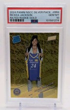 Rickea Jackson 2024 Panini The National Gold /10 Rated Rookie PSA 10 LA Sparks