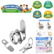 5/8 Inch Cabinet Mailbox Lock - Keyed Alike with 2 Keys Included