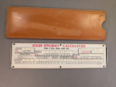 Vintage Boiler Efficiency Calculator for Coal, Gas, and Oil
