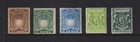British East Africa - 5 Different mint stamps, cat. $ 32.50