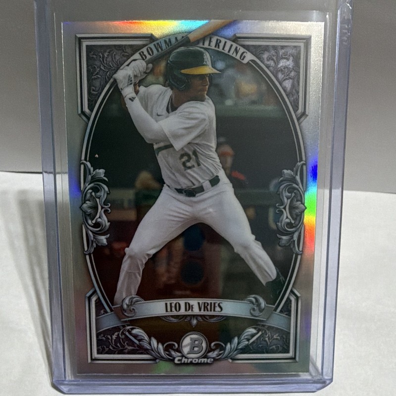 Topps 2026 Bowman Sterling Chrome Prospect Leo De Vries BST-9 Athletics