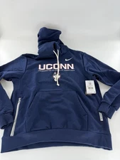 Nike UConn Huskies Team Issue Dri Fit Hoodie Sweatshirt Men Size Large L New