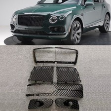 Abs Black Front Bumper Grille Grill Mesh 7pcs For Bentley Bentayga 2017-2020 Abs Black Front Bumper Grille Grill Mesh 7pcs For Bentley Bentayga 2017-2020