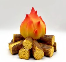 Fake Campfire Night Light, 3D LED Fire Pit Fi...