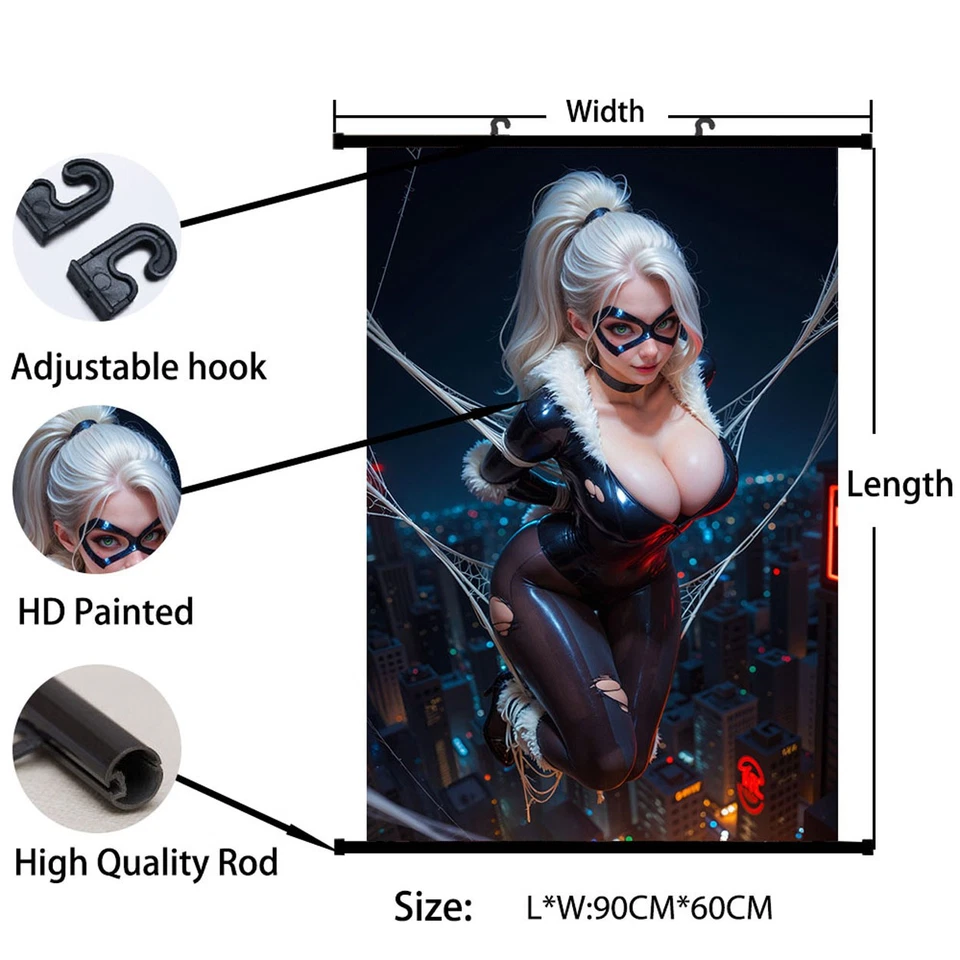 Póster de juego de anime dama bandida en la azotea pintura pared desplazamiento póster 60X90cm 001 Foto 2 de 4