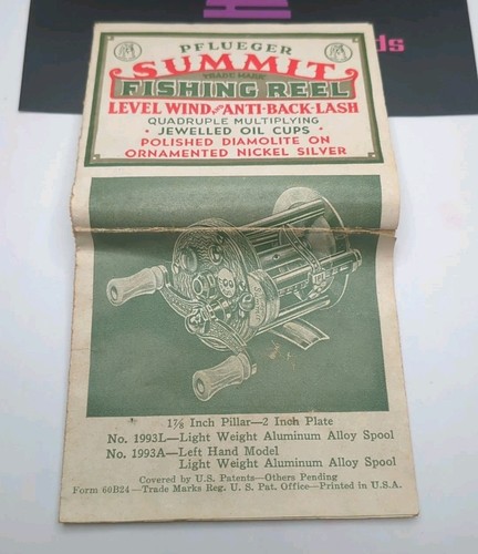 Vintage Pflueger-Summit 1993-L-Engraved Fishing Reel In Box with Manual - Picture 5 of 14