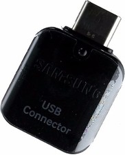 Samsung OEM On-The-Go OTG USB to USB-C Adapter - Glossy Black
