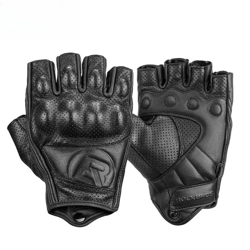 ROCKBROS Motorcycle Biker Goatskin Half/Short Finger Gloves - Men's MOTO Driving
Opens in a new wind