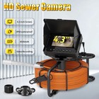 30M Sewer Pipe Inspection Camera, DVR Pipeline Industrial Endoscope 4.3"in IP68 — photo 1
