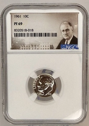 1961 10c Roosevelt Dime NGC PF 69 💥ONLY 40 GRADED HIGHER NGC💥
