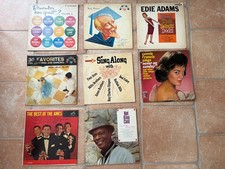 8 Vintage Sets of LP Vinyl Record Album Nat King Cole, The Ames, Francis, Adams