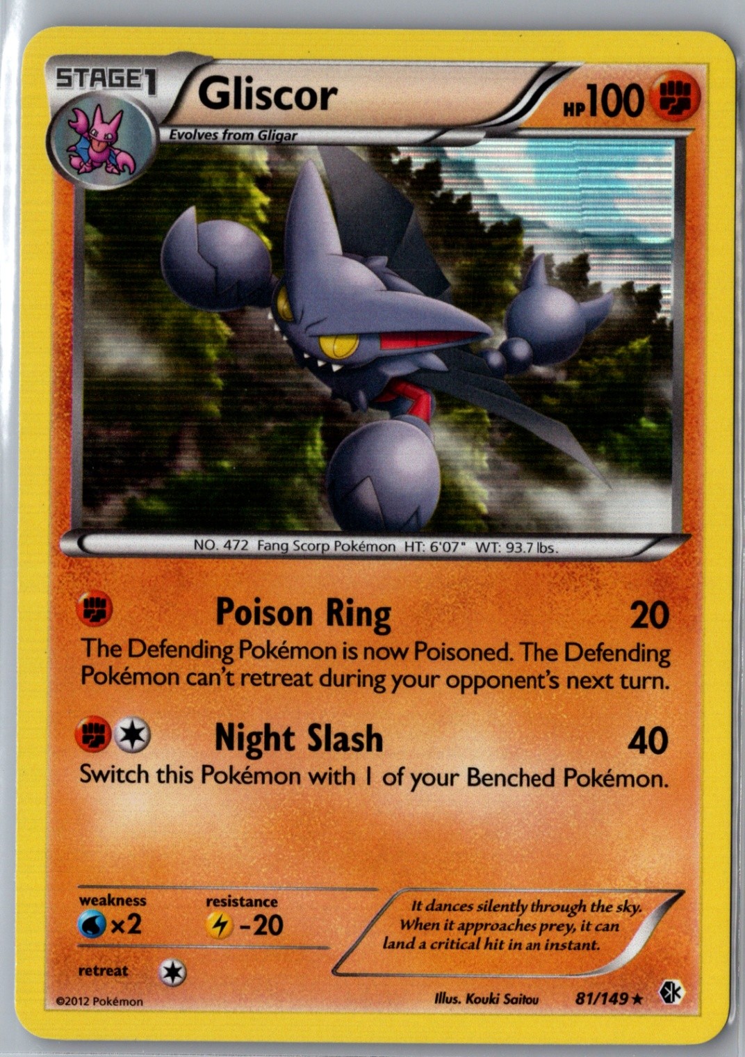 Gliscor Holo Rare Boundaries Crossed 81/149 LP