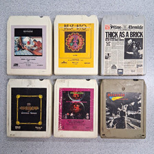 Untested Lot of 6 Classic Rock 8-Track Tapes CSN BTO Jethro Tull Iron Butterfly