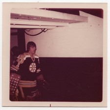 1973 Gilles Gilbert Boston Bruins Goalie Vintage Hockey Fan Taken Photo NHL
