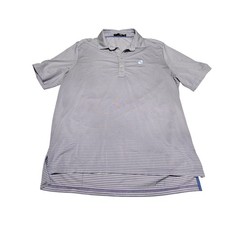 Polo Ralph Lauren RLX Purple White Stripe Polo Shirt Short Sleeve L Golf