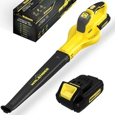 Leaf Blower - 20V Cordless Leaf Blower with Lithium Battery & Fast Charger In...